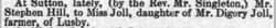 Taken on August 2nd, 1839 in Sutton, Lincolnshire, England and sourced from Stamford Mercury.