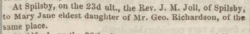Taken on August 1st, 1845 in Spilsby, Lincolnshire, England and sourced from Lincolnshire Chronicle.