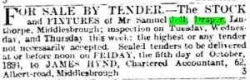 Taken on October 3rd, 1894 and sourced from The North-Eastern Daily Gazette.