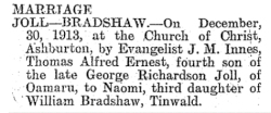  sourced from Ashburton Gardian 12/1/1914 page 4.