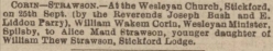 Taken on October 1st, 1901 in Stickford and sourced from Lincolnshire Chronicle.